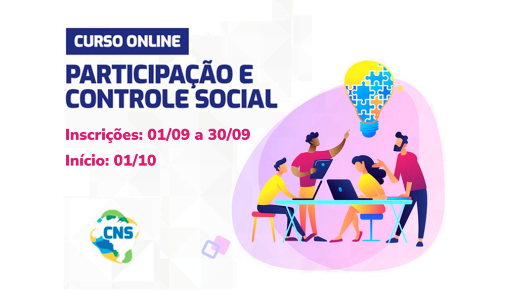 Curso online Participação e Controle Social abre inscrições para nova turma no mês de setembro